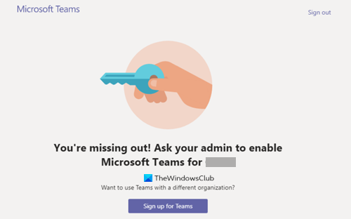 Pídale a su administrador que active Microsoft Teams