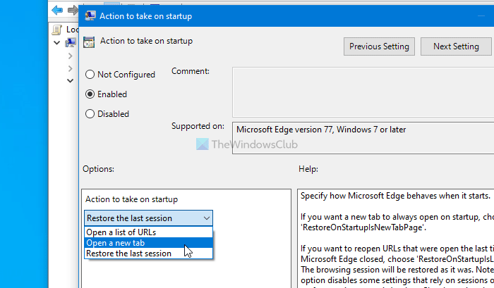 Cómo desactivar la notificación de páginas de restauración en el navegador Edge
