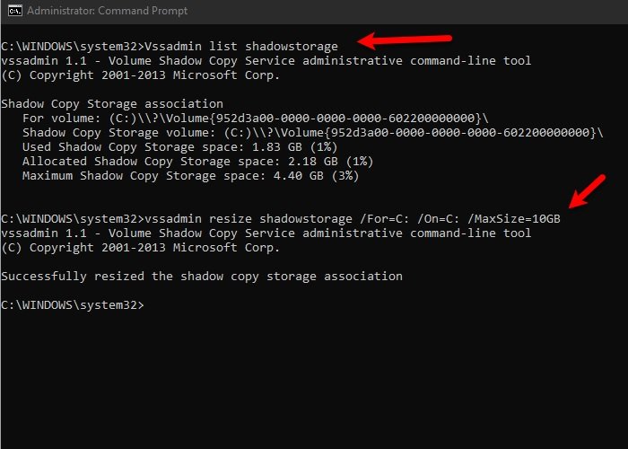 Reparar el código de error VSS 0x8004231f en Windows 10